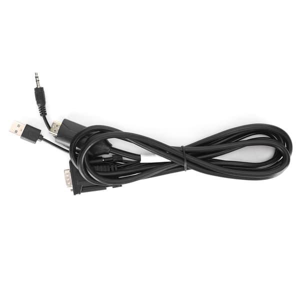 1,8M VGA til HD Multimedia Interface Kabeladapter med Audio High Definition 1080P USB-kabel D14