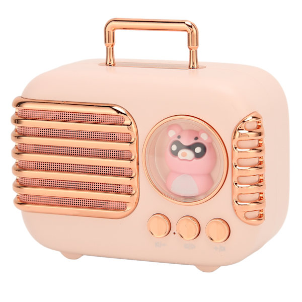 Bluetooth 5.0-högtalare 5W Stereo Support Minneskort Bärbar Trådlös Minihögtalare för MP3 Mobiltelefoner Bärbara datorer Rosa