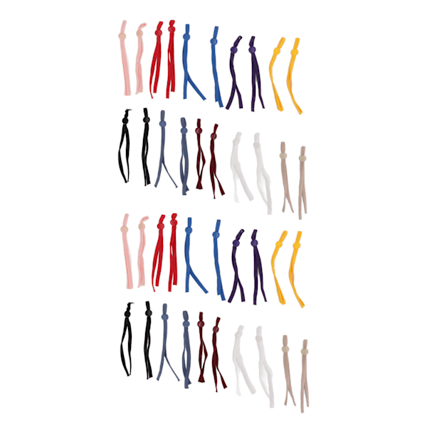 40 st elastiska band för masker med hög densitet fläta DIY produktion elastisk sladd med justerbart spänne för DIY mask snöre