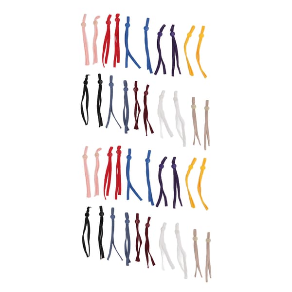 40PCS Mask Elastiska Band Högdensitetsfläta DIY Produktion Mask Elastisk Snöre med Justerbart Spänne för DIY Mask Lanyard