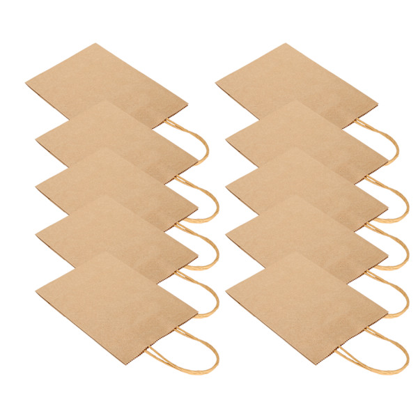 50 stk gavepapirpose Genanvendelig Kraft gaveindkøbsposer til festbryllup 15x8x21cm