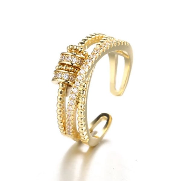Justerbar roterende legering angst ring enkel design til stressaflastning