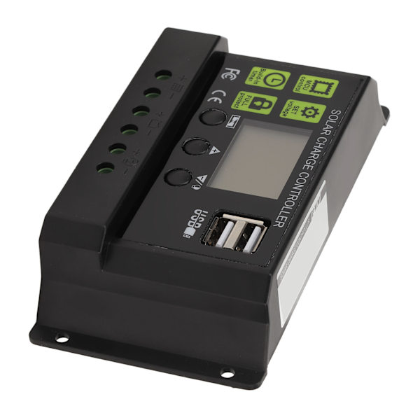 Solladdningsregulator PWM Digital Display Självkontroll Solpanel Intelligent Regulator 30A