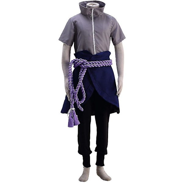 Uchiha Sasuke Cosplay-asu - Naruto Shippuuden Anime Halloween-juhlatilaisuuden Asuste S