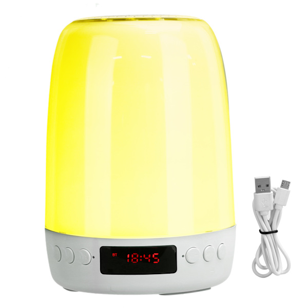 Kosketusohjattava värikäs LED-kaiutin, kannettava yövalo Bluetooth-kaiuttimella