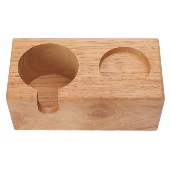 Trä Kaffe Protafilter Stativhållare Kaffe Tamper Hållare Stativ Tamping Station Burlywood