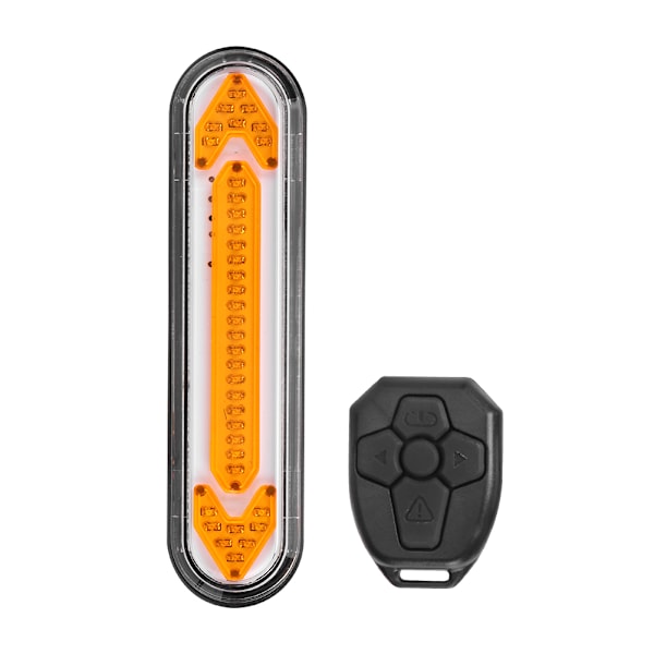 BK600 maastopyörä USB -lataus LED Langaton kaukosäädin Turvavaroitus Kääntyvä takavalo Polkupyörän pyöräilyvarusteetMusta puoli