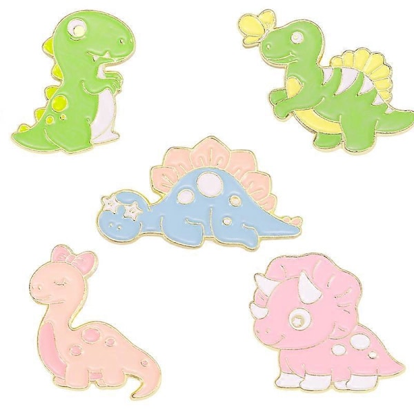 5 bedårende dinosaurbrosjer, jakker, krager, merker, klesvesker, tilbehør, damer, jenter, gutter