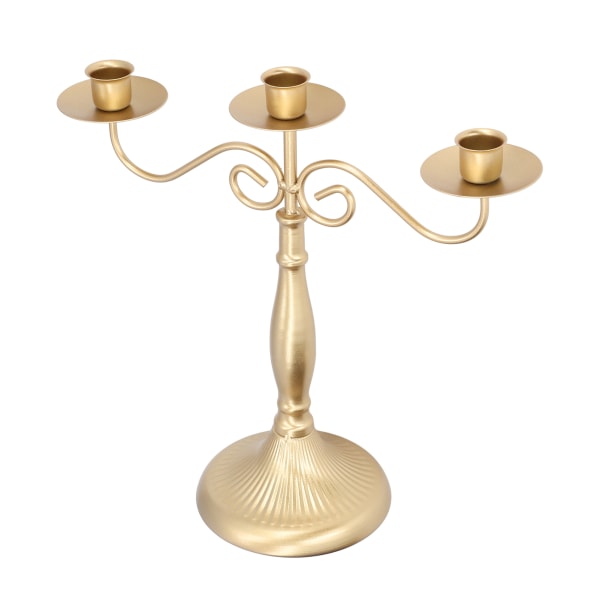 Europæisk stil lysestageholder Guld 3 hoved lysestager til bryllupsfest middag