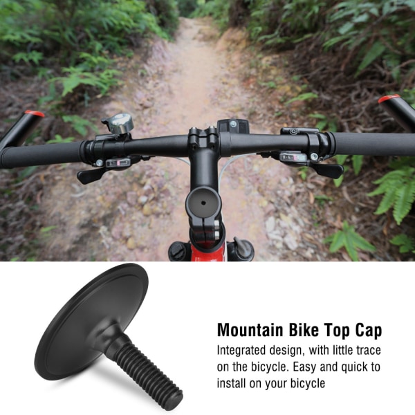Cykelheadset Mountain Bike Top Cap för 28,6 mm cover Stammellanlägg (svart)