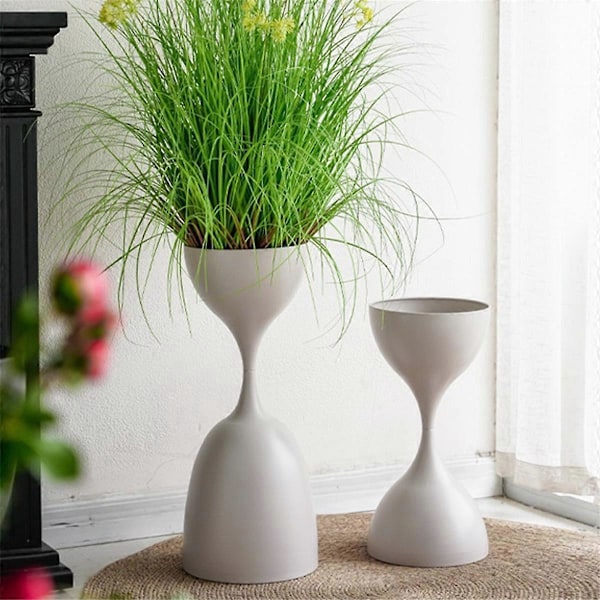 Elegant Blomsterställ i Järn Kruka Inomhus Golv Hög Fot Planteringskärl Stor