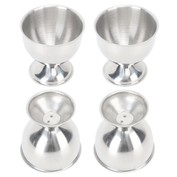 4-pack äggkoppset i rostfritt stål, 40 ml, hög temperaturbeständig, slät yta