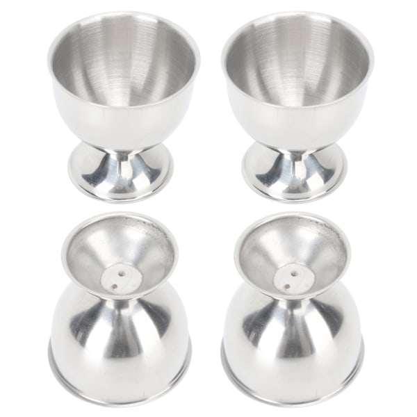 4 stk eggkoppsett 40 ml rustfritt stål høy temperaturbestandig glatt overflate eggkoppholder