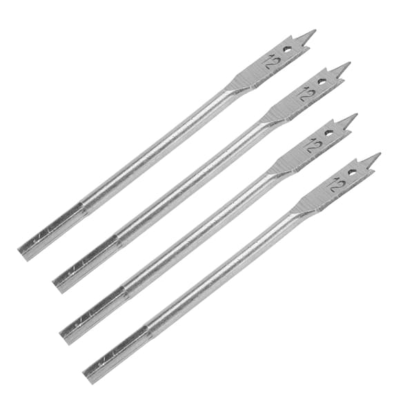 4 stk. Spade Bor Bitsæt Paddle Flade Bits Højkarbonstål Træbearbejdning Håndværktøj Hardware 12mm