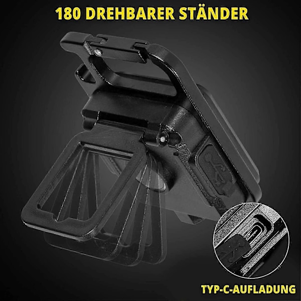 Mini LED Ficklampa, Uppladdningsbar LED Arbetslampa, 800 Lumen Magnetisk Arbetslampa för Sängbord, Verkstad, Nödsituation, Utomhuslampa Röd_SZXM