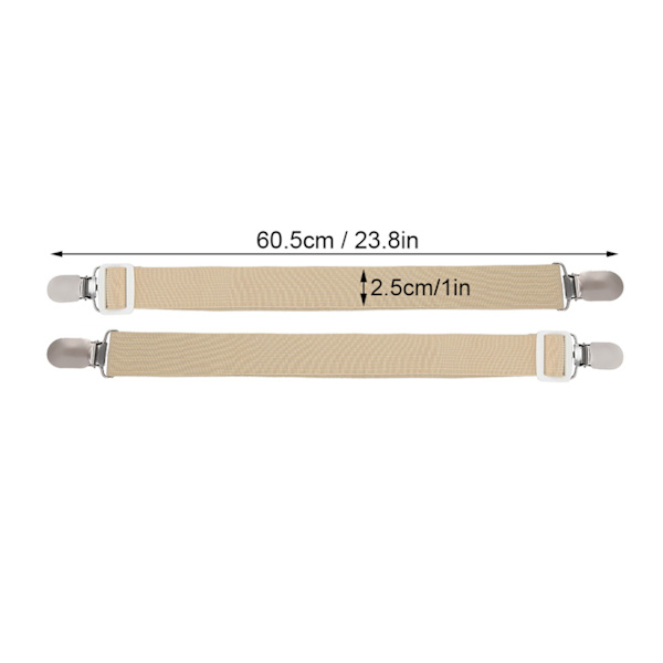 2 stk Multipurpose Sengetøj Clip Stropper Griber Skridsikkert Fasteners Madras Holder (Khaki) Khaki