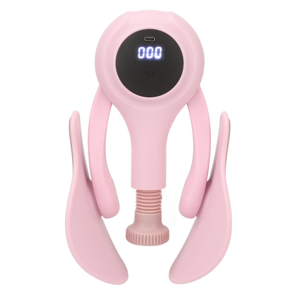 Thigh Master Thigh Exerciser med Counter Uppladdningsbar bäckenmuskel Hip Trainer Träningsutrustning för kvinnor Rosa
