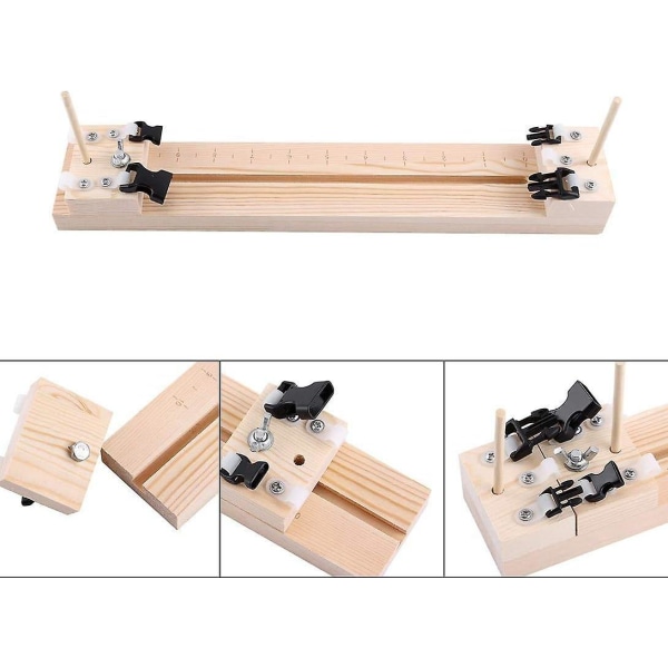 Træ Paracord armbåndsarmbånd Makerværktøj med gratis Hanks-løkker til faldskærmssnorfletning og vævning