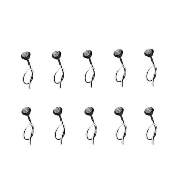 10 stk sidemarkerlys 3LED IP68 vanntett rund klarering indikator baklys universal for lastebil bil RV hvitt lys