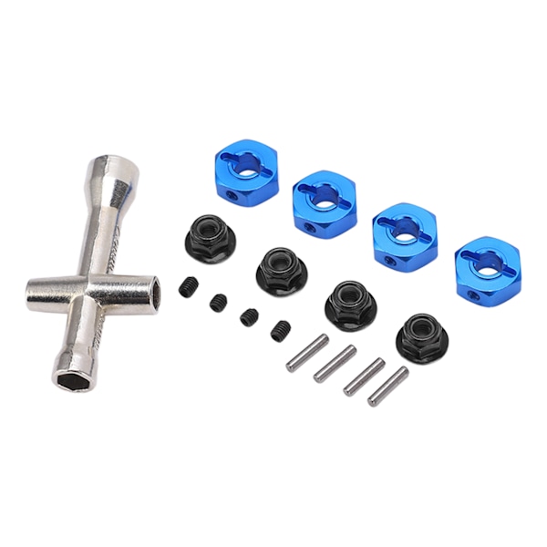 4 kpl RC-auton metalliset 5 mm paksut pyörän kuusiomutterit ristiholkilla TRAXXAS SLASH 4X4 2WD -autoon