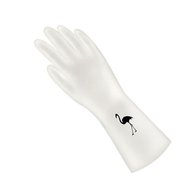 Gjenbrukbare kjøkkenrensehansker PVC fortykkede oppvaskhansker Sklissikre husholdningshansker3# S(9cm / 3.54in)