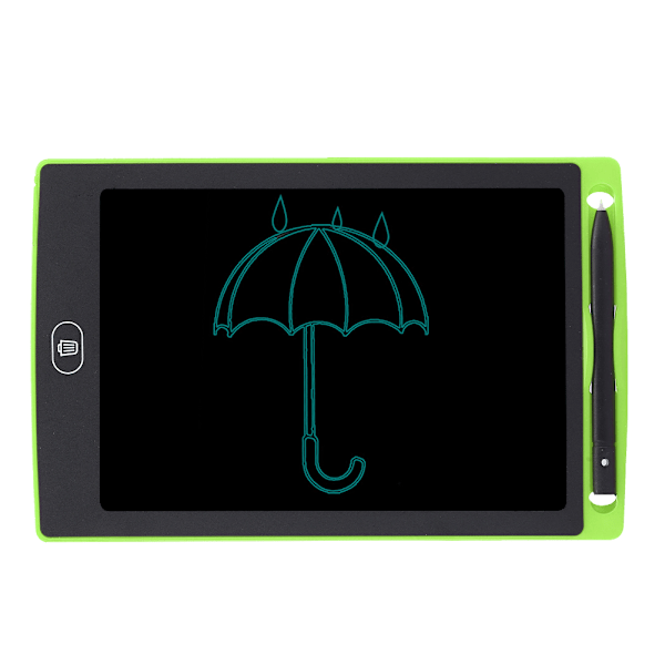 8.5in LCD Writing Pad Children Smart Graffiti Drawing Board Monochrome Handwritinggreen