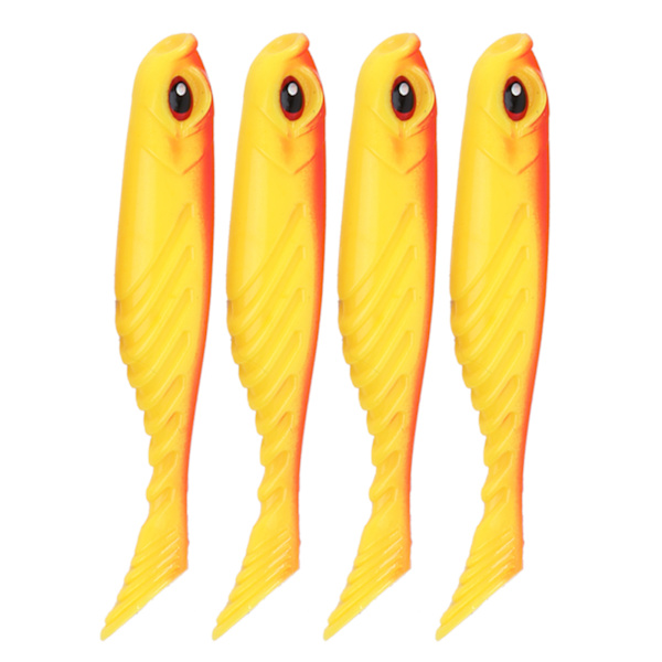 4 STK AR48 75 mm/3,2 g Fishing Soft T Tail agn Kunstig naturtro simulering lokketilbehør
