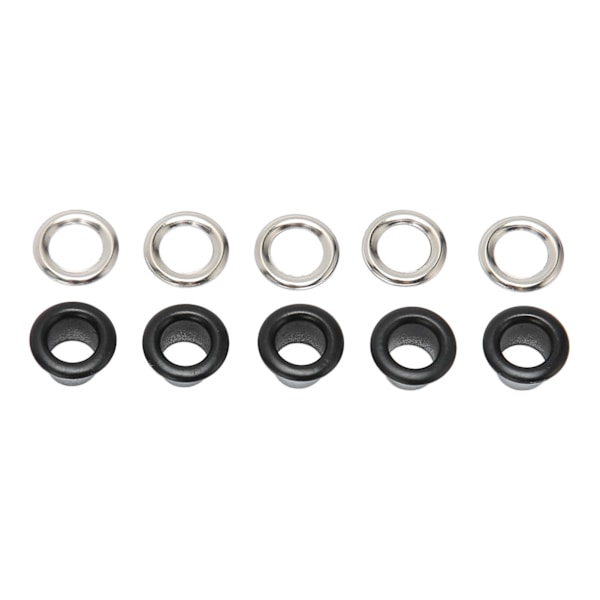 500 sett Grommet Kit 6 mm Rund Kobber Utsøkt Enkel å bruke Multi Purpose Eyelet Kit for Reparasjonsdekorasjon DIY Matt Black