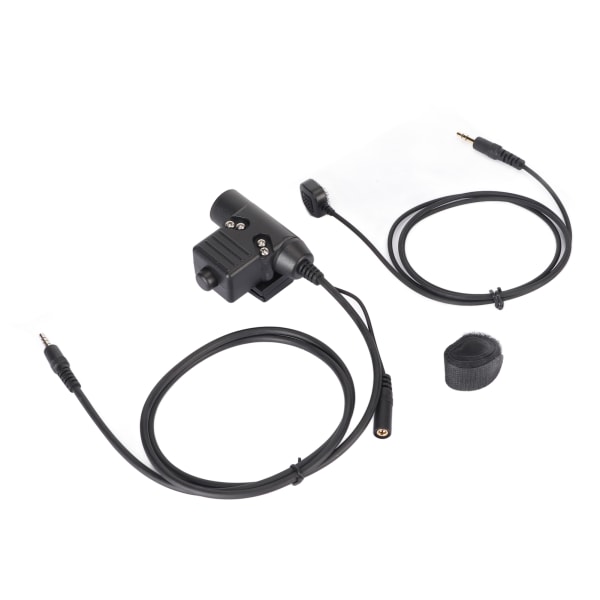 PTT-adapter med bakre klämma Bärbar Push to Talk-kontakt för 3,5 mm mobiltelefonuttag