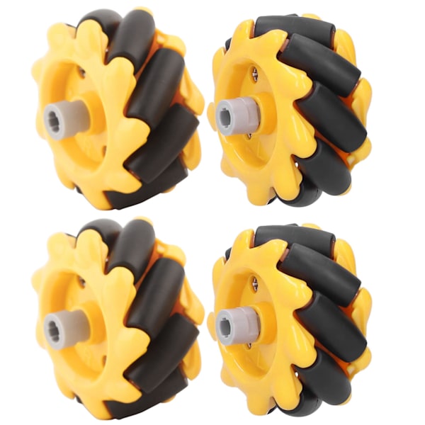 Mecanum Wheel Smart Robot Auton osien tarvikkeet OmniDirectional DIY -lelukomponentit 48mm (2 paria)