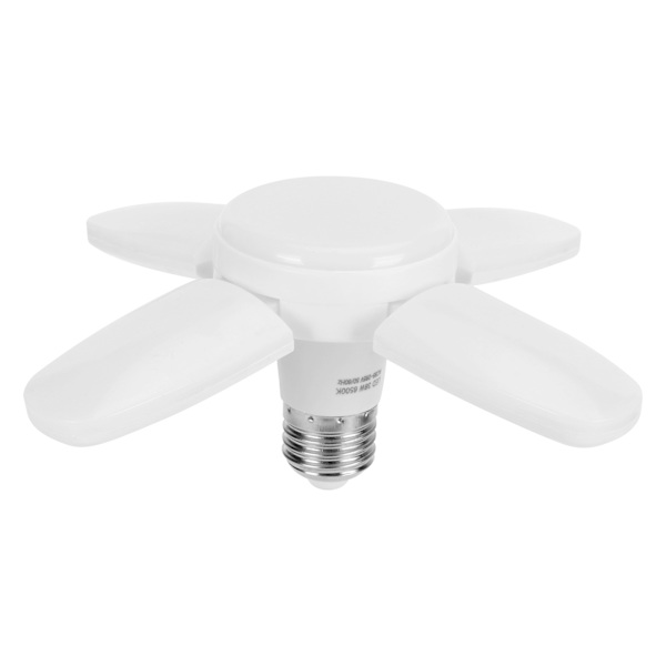 E27 LED Garage Light 38W Deformerbar Foldbar Loftslampe Dekoration 85V-265V Hvid