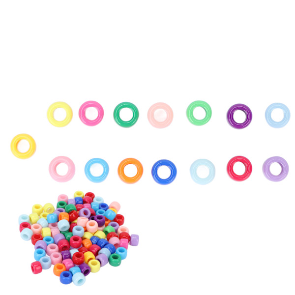100 stk skjeggperler Enkel design Perfekt størrelse glanset tekstur Slitesterk lette hårperler for DIY-prosjekt
