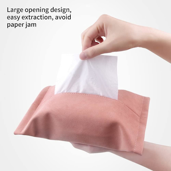 Mocka Hängande Car Tissue Box Hållare för Baksäte, Brun