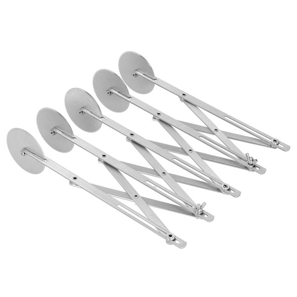 Multi Wheel Rostfritt stål Pizza Cutter Deg Bakverk Bröd Skärverktyg Köksbakning Verktyg5 hjul