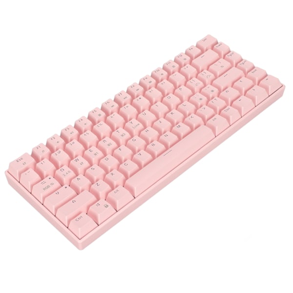 Mekanisk tastatur 82 taster 3 forbindelsestilstande RGB baggrundsbelysning ergonomisk pink gaming tastatur til kontor rød switch