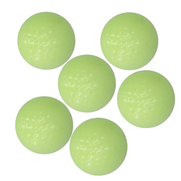 6 st/set Lysande golfboll Dubbla lager Natt Fluorescerande golfbollar för golfträning