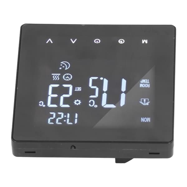 Digital Termostat LCD-skærm Programmerbar Smart Touchskærm Gulvvandvarmekedel Controller Sort AC90-240V K2MRH3A med WIFI