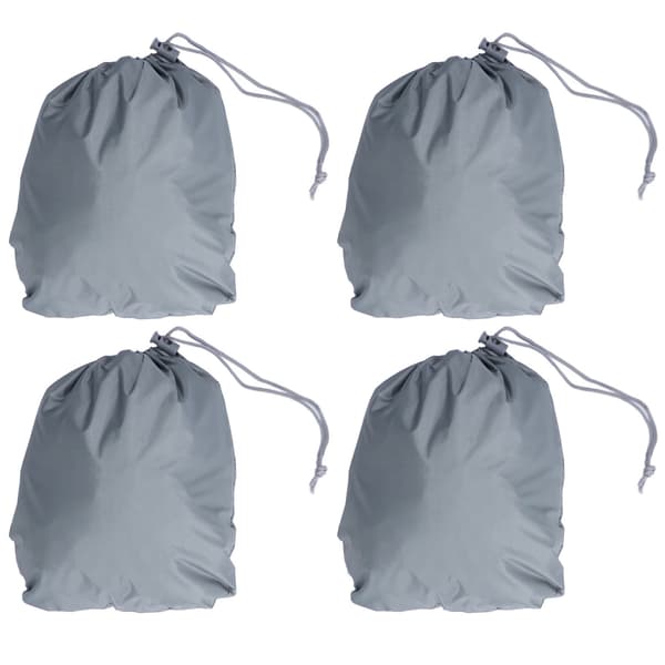 4PCS Bil Backspegel Skyddskåpa 190T Polyester Taft Kran Frostskydd Grå