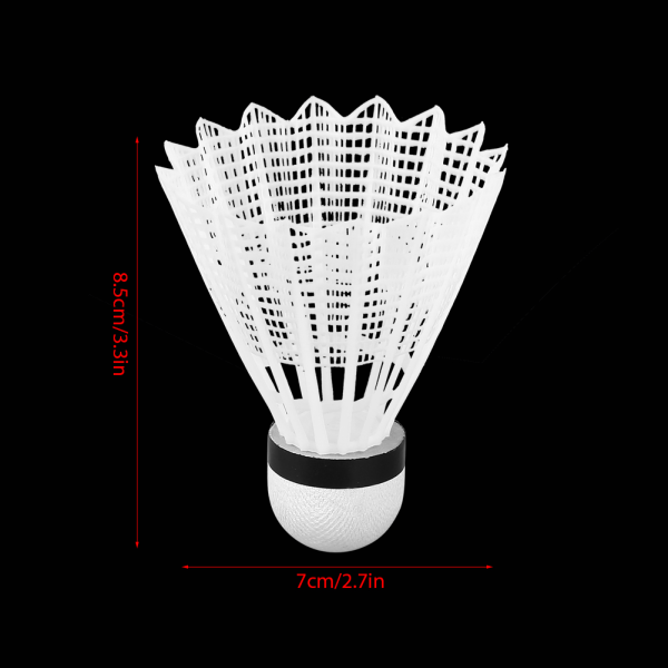 6st Vita badmintonbollar Fjäderbollar Utomhussportbollträningstillbehör