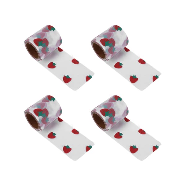 4 STK Tyllstoff DIY Håndverk Slitestyrke Symfoni Polyester Glitter Tyllruller 6cm Hvit