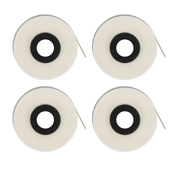 4 ruller etiketmaskintape 8m lang 5mm bred etikettape erstatning for MAX LM370 LM380 LM390 klistermærker hvid