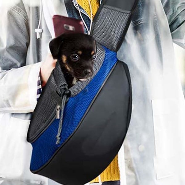 Andningsbart Nät Hundsele - Handsfree Reseväska för Små Hundar