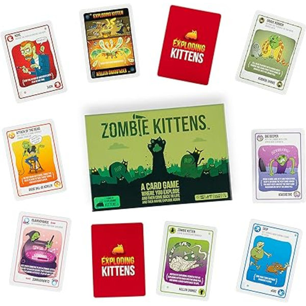 Explosion Kitten Zombie Kitten - Kortspill for voksne, tenåringer