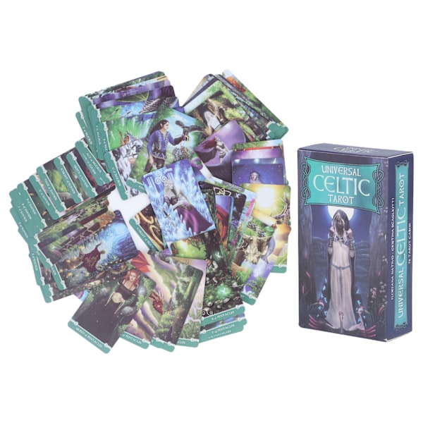 78-delad engelsk tarotkortlek i belagd pappersdivination, framtidsberättande spel för nybörjare