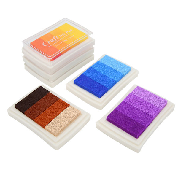 Blekkpute Svamp Vannbasert Gradient Farge Giftfri Vaskbar DIY Stempel for Scrapbook Maleri