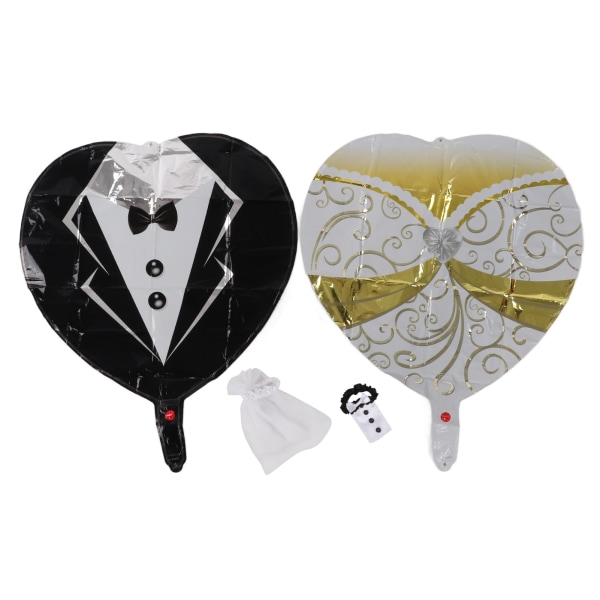 2 stk Hjerteballonger Valentines Rød Romantisk Stor bryllupsballongdekorasjon til jubileumsfest