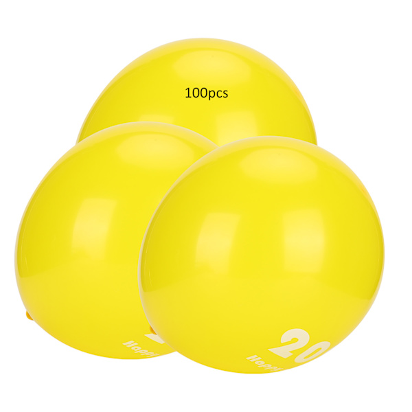 100 st gula ballonger nummerfest födelsedag bröllop jul dekoration tillbehör