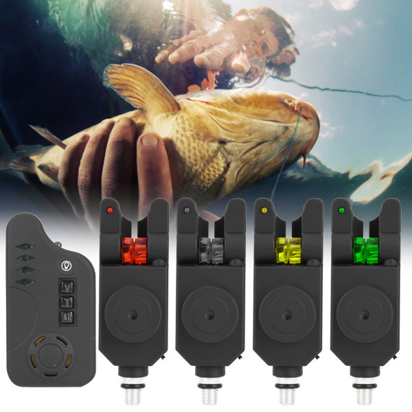 ABS Plastic Fishing Elektronisk Fiskebid Alarm Finder Lyd Alert Indikator