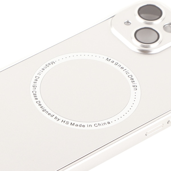 Magnetisk phone case för IOS-telefon 14 360 graders skydd Reptåligt professionellt cover Silver