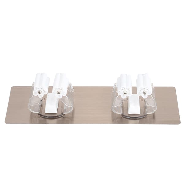 Kvastfäste Väggmonterad Organizer Mopp- och Kvastförvaringsverktygsställ 2-pack Vit